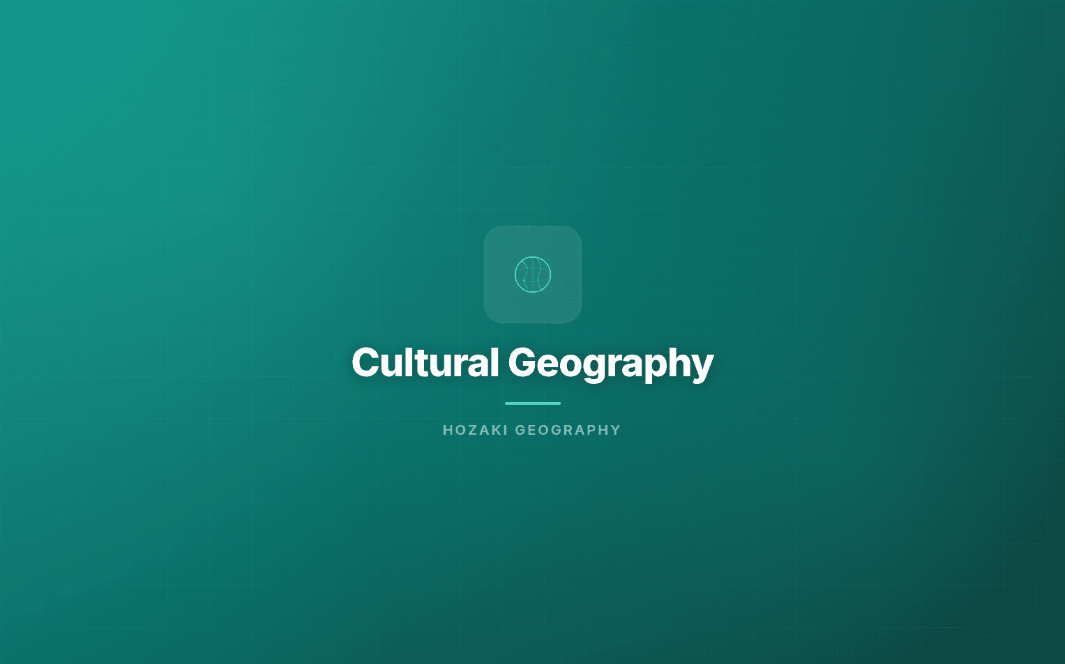 Cultural Geography