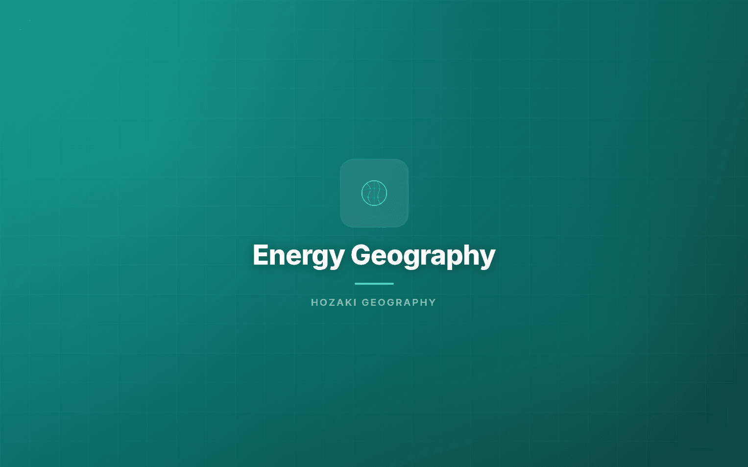Energy Geography