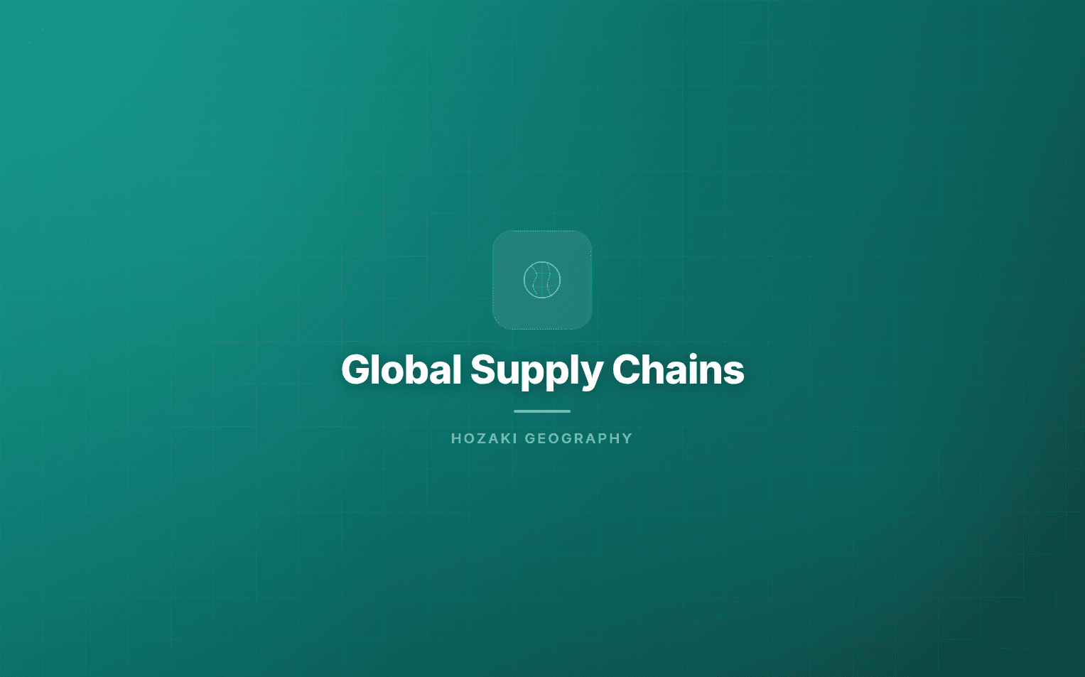 Global Supply Chains