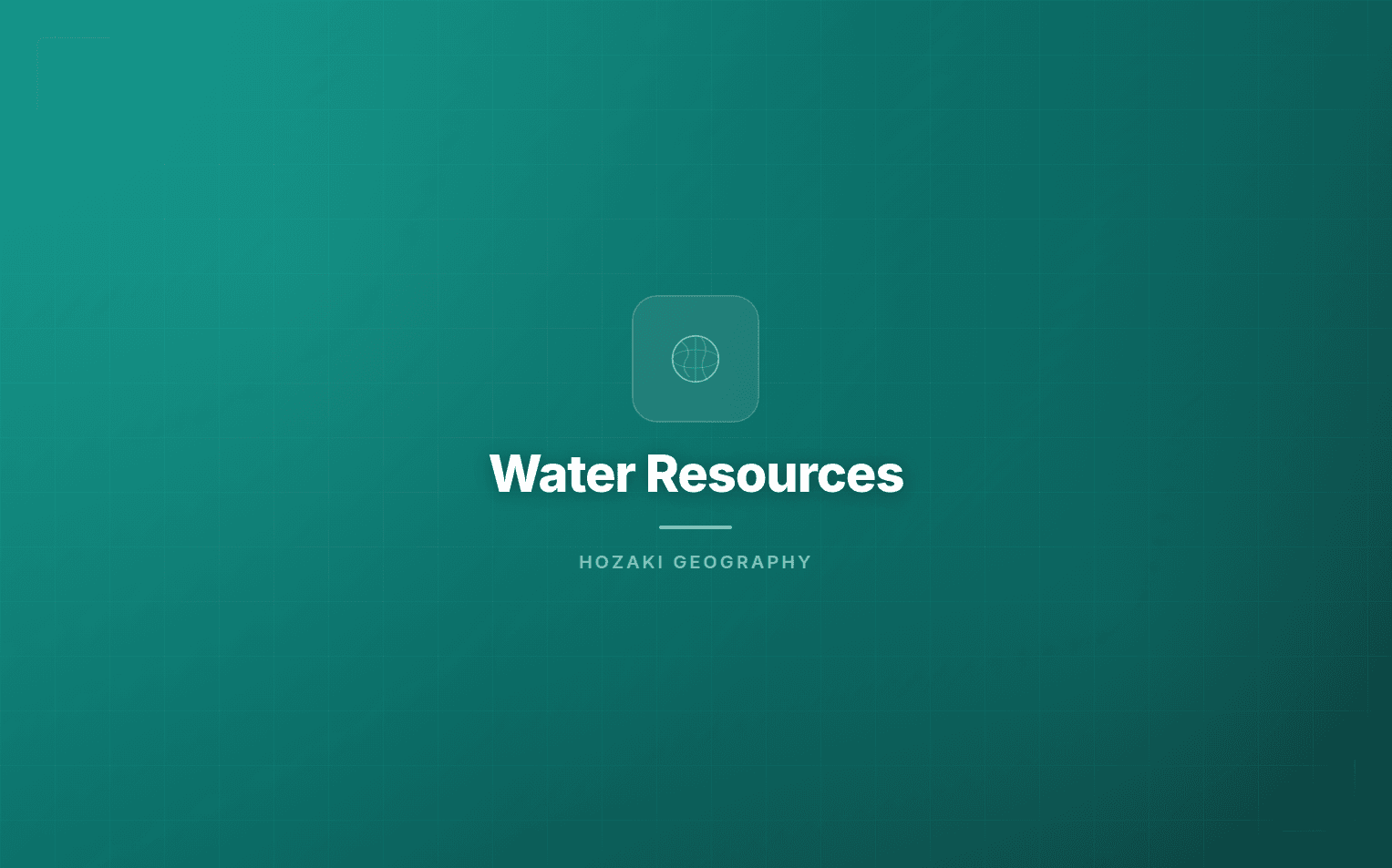 Water Resources